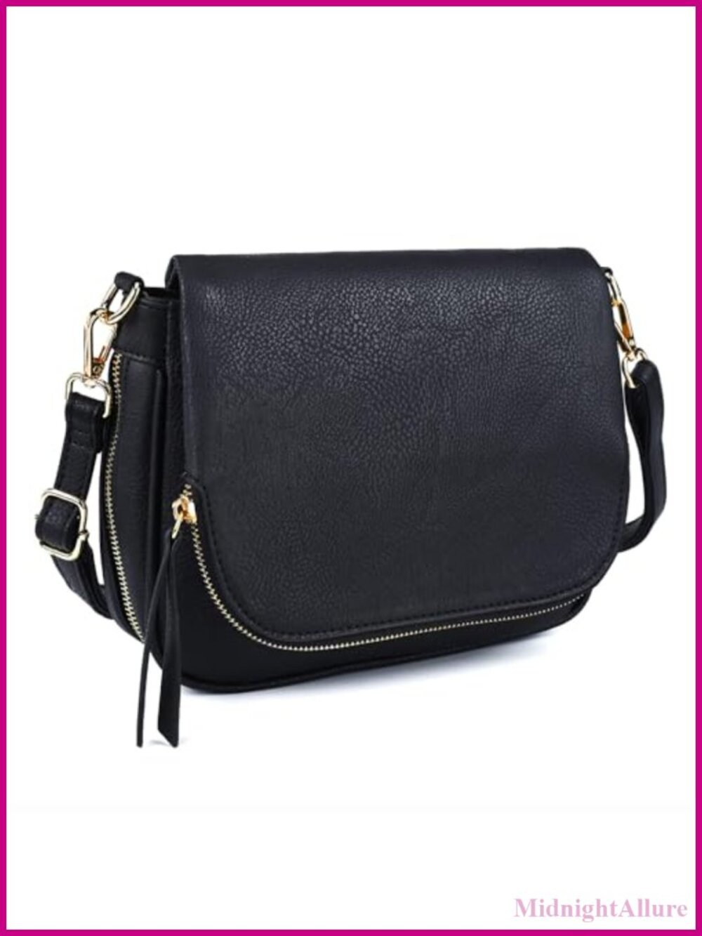 Small PU Leather Crossbody Bag Multi Pocket Over the Shoulder Purse